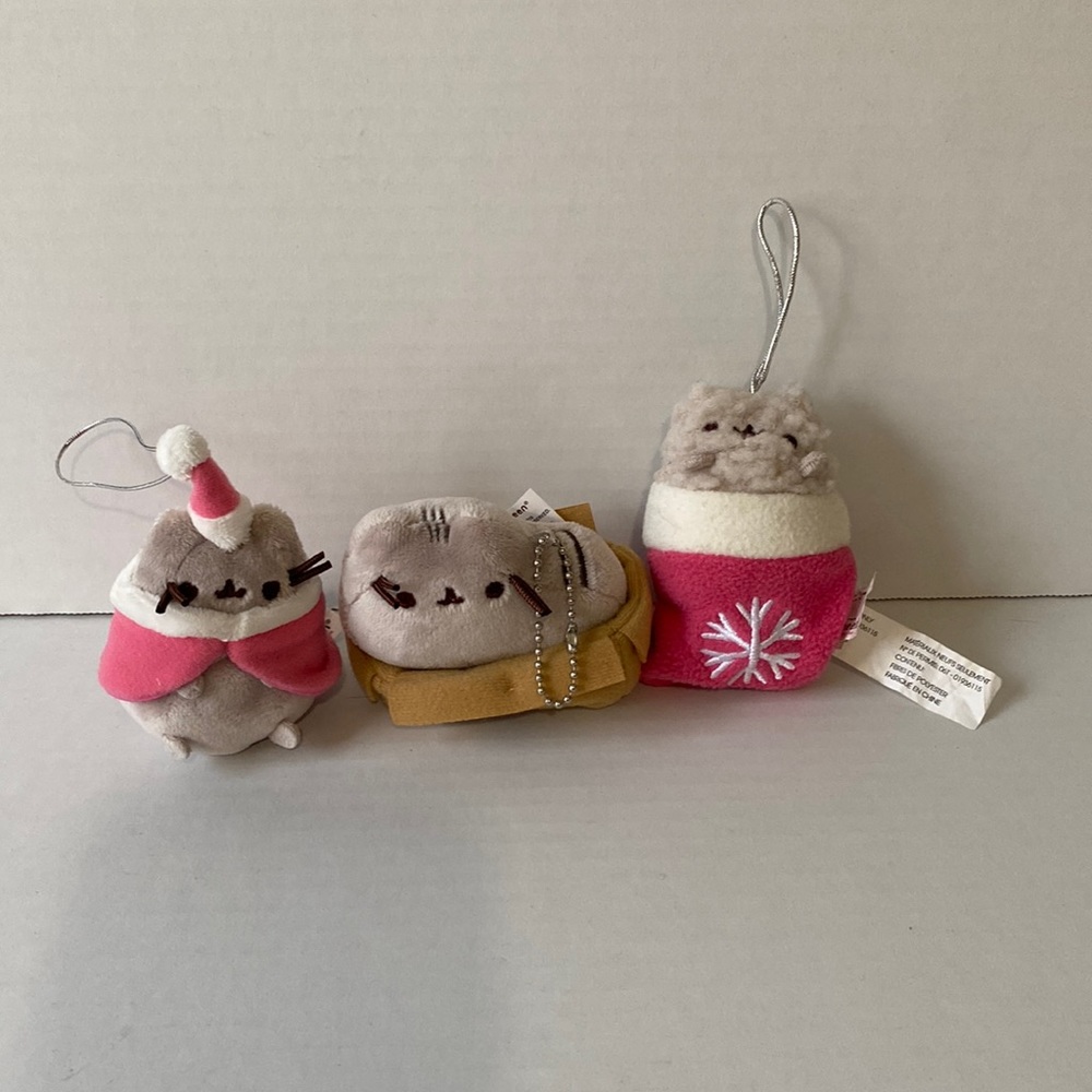 Pusheen kitty lot Christmas ornaments plush